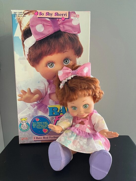 GALOOB 1990 Other - DOLL So Shy Sherri #12 Galoob Toy, 13" - Baby Face, Original Clothes & Box 1990